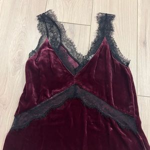 Velvet burgundy lace cami gorgeous top!! So flattering